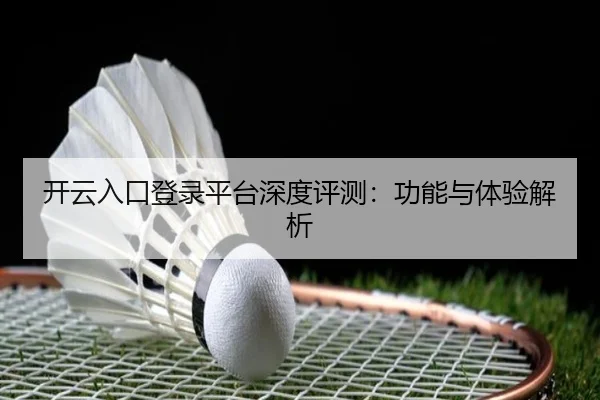 开云入口登录平台深度评测：功能与体验解析